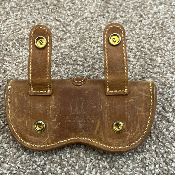 Mulholland Brothers Brown Leather Eyewear Eyeglass Case - Picture 4 of 7